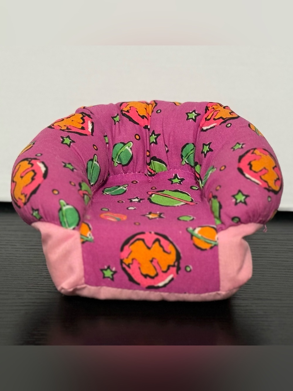 RARE Vintage 1994 Barbie Toymax Armchair with a Colorful Outer Space Print